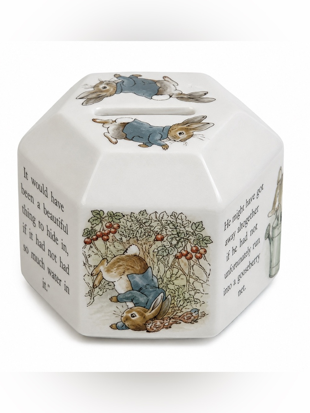 Wedgwood Beatrix Potter Peter Rabbit Porcelain Money Bank Coin Bank